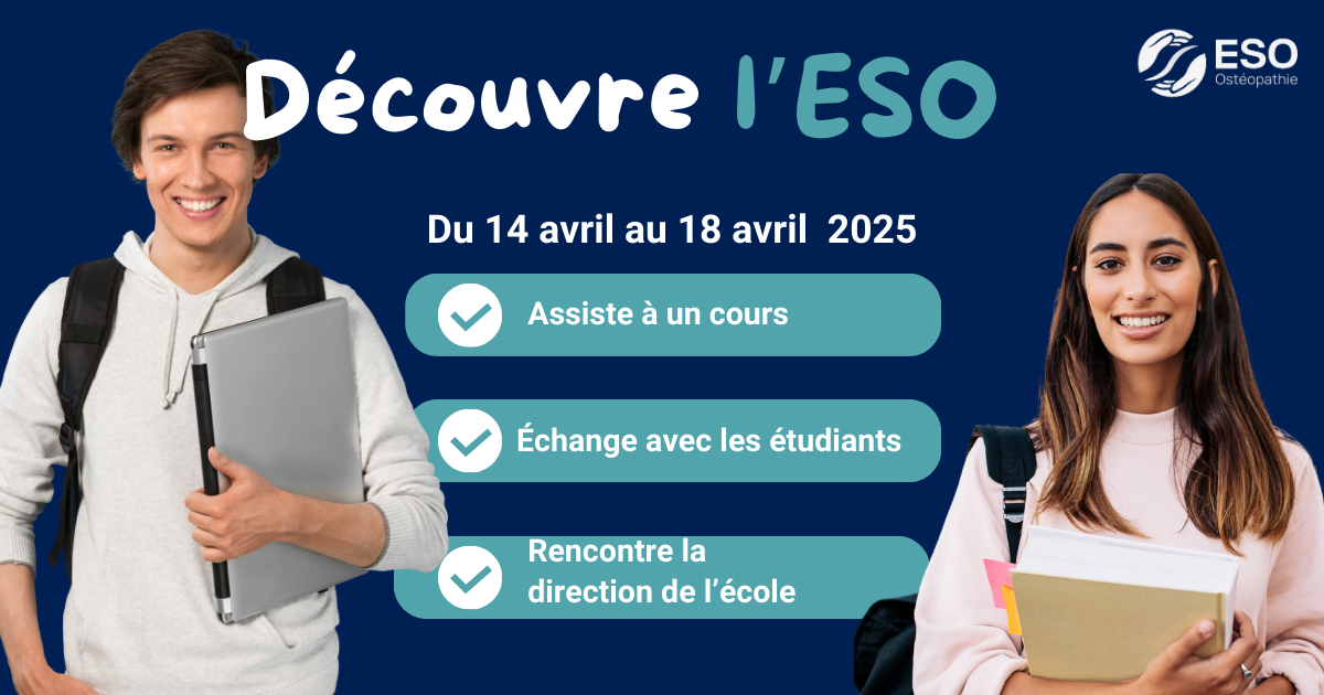 Découverte du métier d'ostéopathe du 14 au 18 avril. 